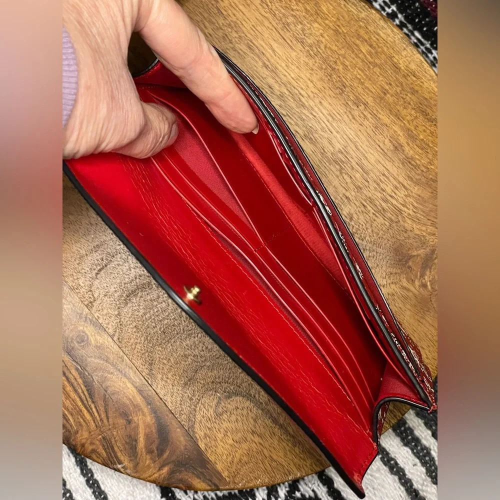 COACH Wild Hearts Print Coated Canvas Wallet w/Box - Picture 10 of 12